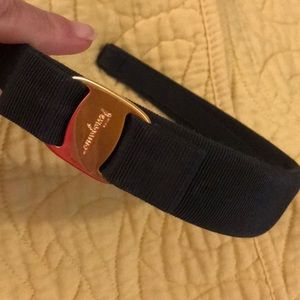 SOLD  Ferragamo Headband Drk Logan Green